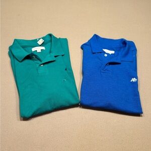 Aeropostale Green and Blue Polo Shirts Bundle